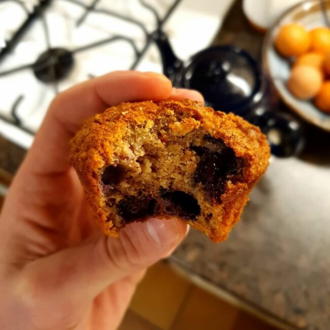 Banana & Blueberry Oat Muffins